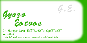 gyozo eotvos business card